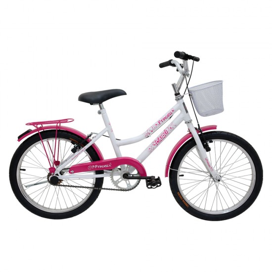 Bicicleta Aro 20 Cairu Princess, Branca/Rosa Bicicleta Aro 20 Cairu Princess, Branca/Rosa